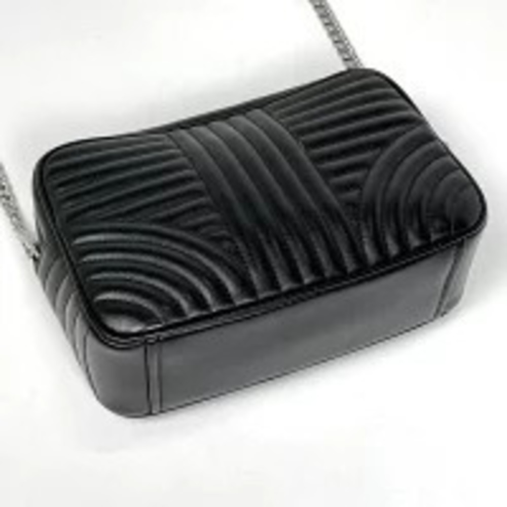 Prada Chain Diagram Nero Black Leather Bag Crossbody Shoulder Black